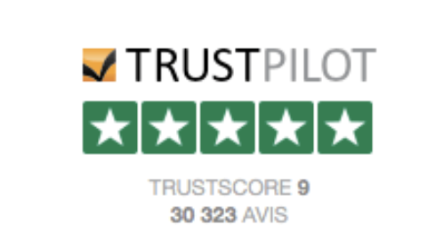 trustiscore 9 sur Trustpilot