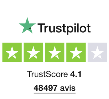 trustiscore 4.1 sur Trustpilot