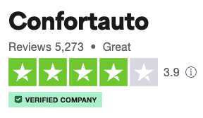 Confortauto est noté 3.9/5 sur Trustpilote