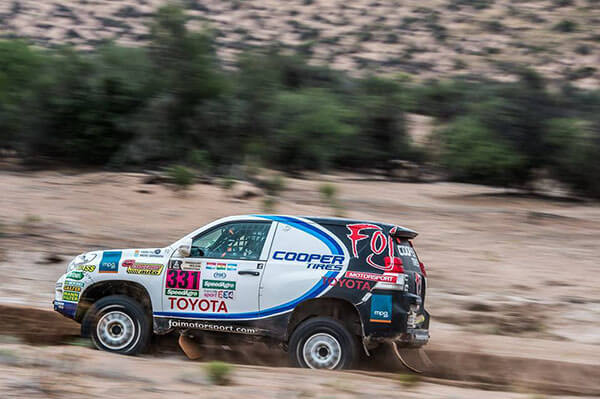 Voiture de Xavier Foj lors du rallye de Paris-Dakar 2017